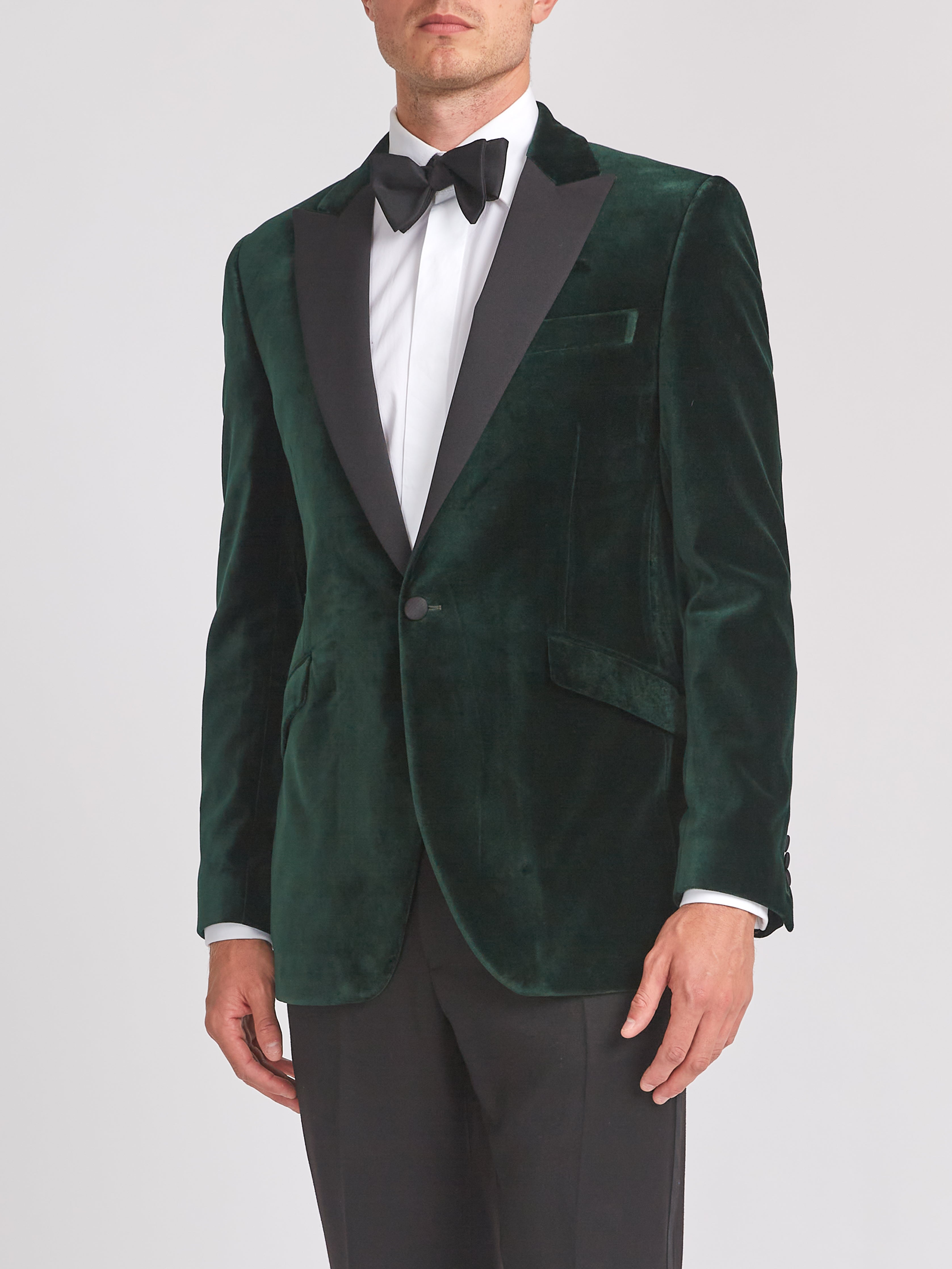 Racing Green Velvet Cotton Dinner Jacket Favourbrook