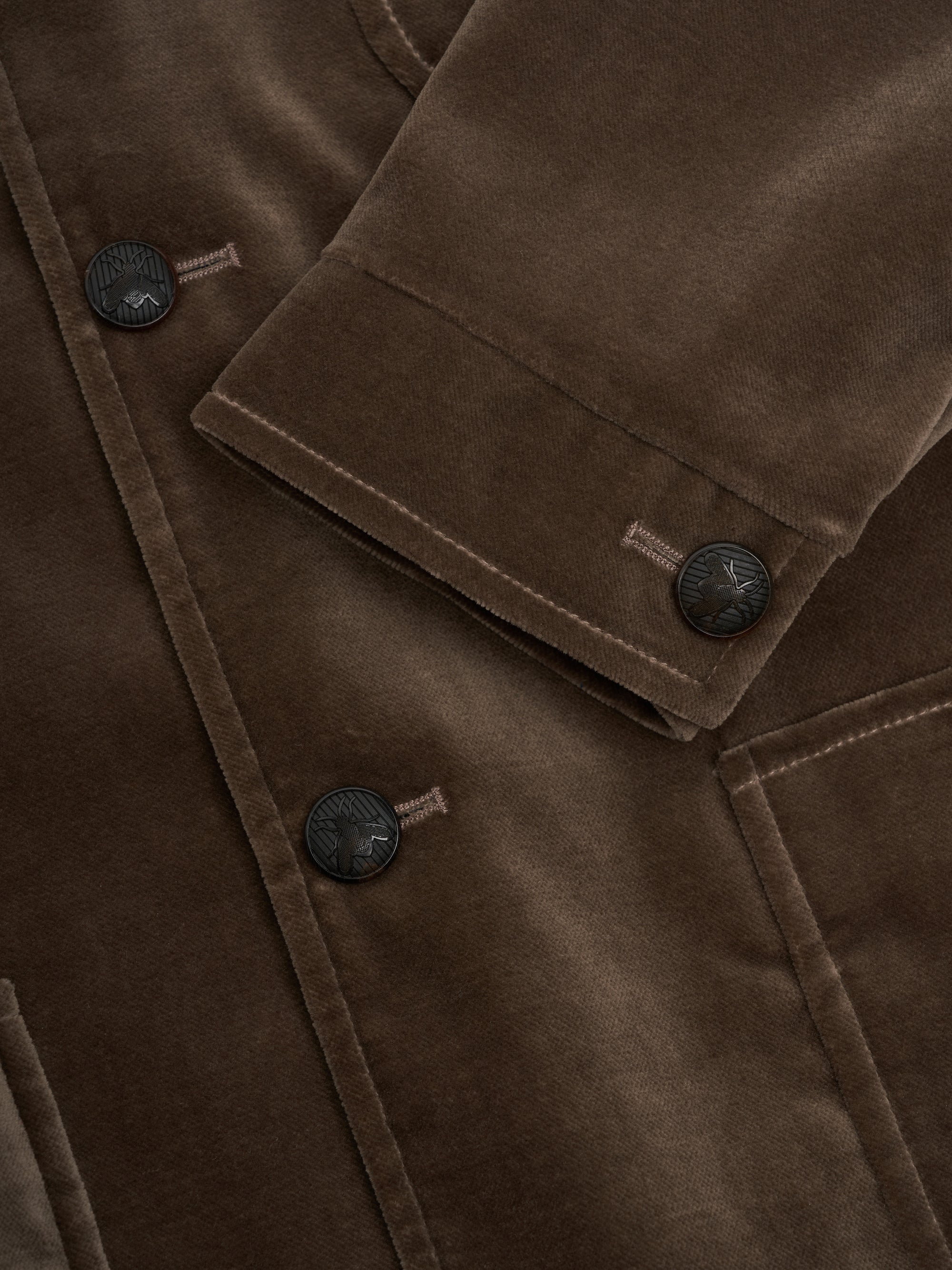 Fawn Velvet Cotton Artist Jacket