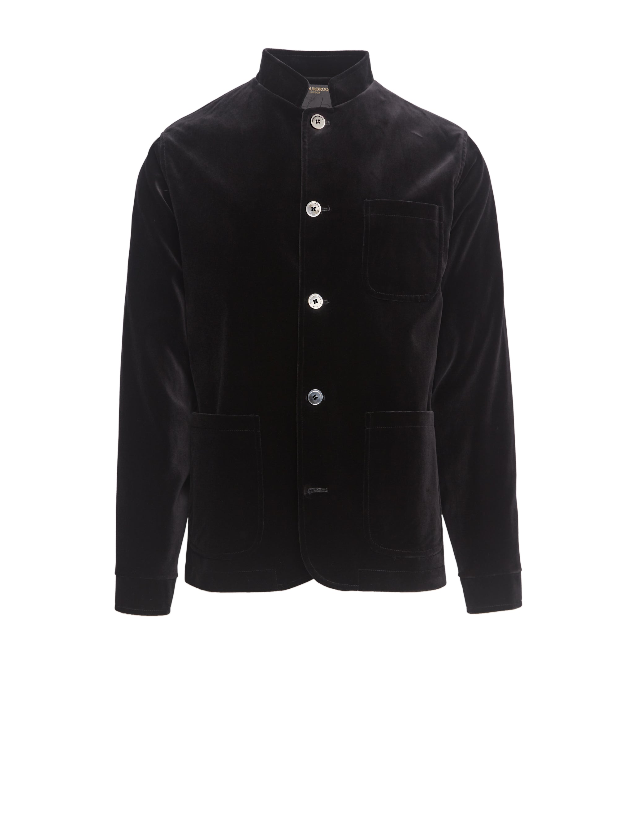 Black Velvet Cotton Artist Jacket