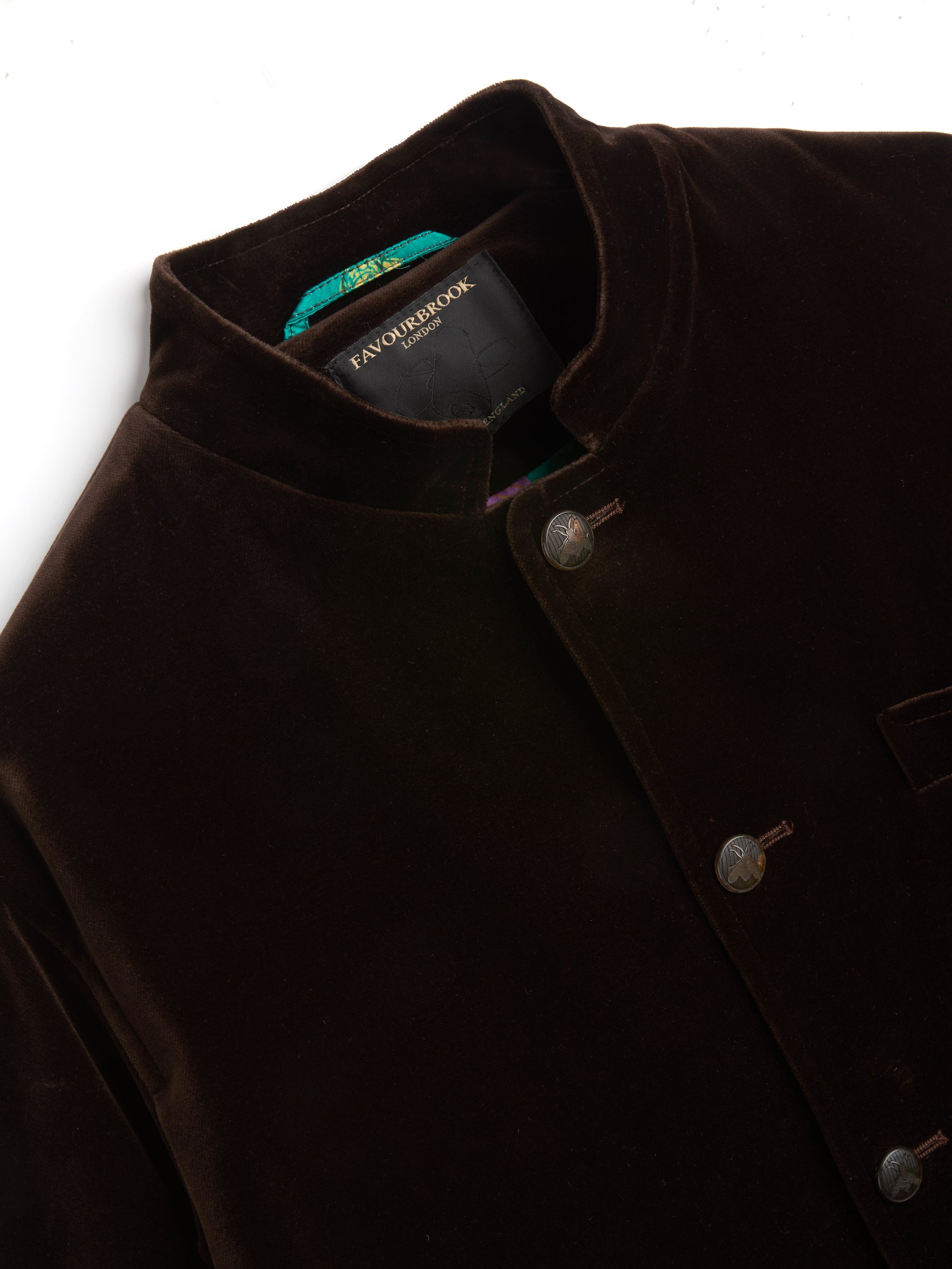 Chocolate Brown Velvet Cotton Artist Jacket