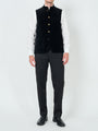 Black Velvet Cotton Wiltshire Gilet