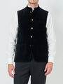 Black Velvet Cotton Wiltshire Gilet