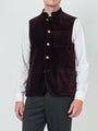 Claret Velvet Cotton Wiltshire Gilet