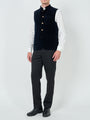 Navy Velvet Cotton Wiltshire Gilet