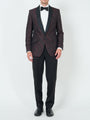 Burgundy Heathcote Paisley Shawl Lapel Dinner Jacket