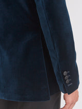 Sapphire Blue Velvet Shawl Lapel Dinner Jacket