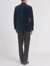 Sapphire Blue Velvet Shawl Lapel Dinner Jacket