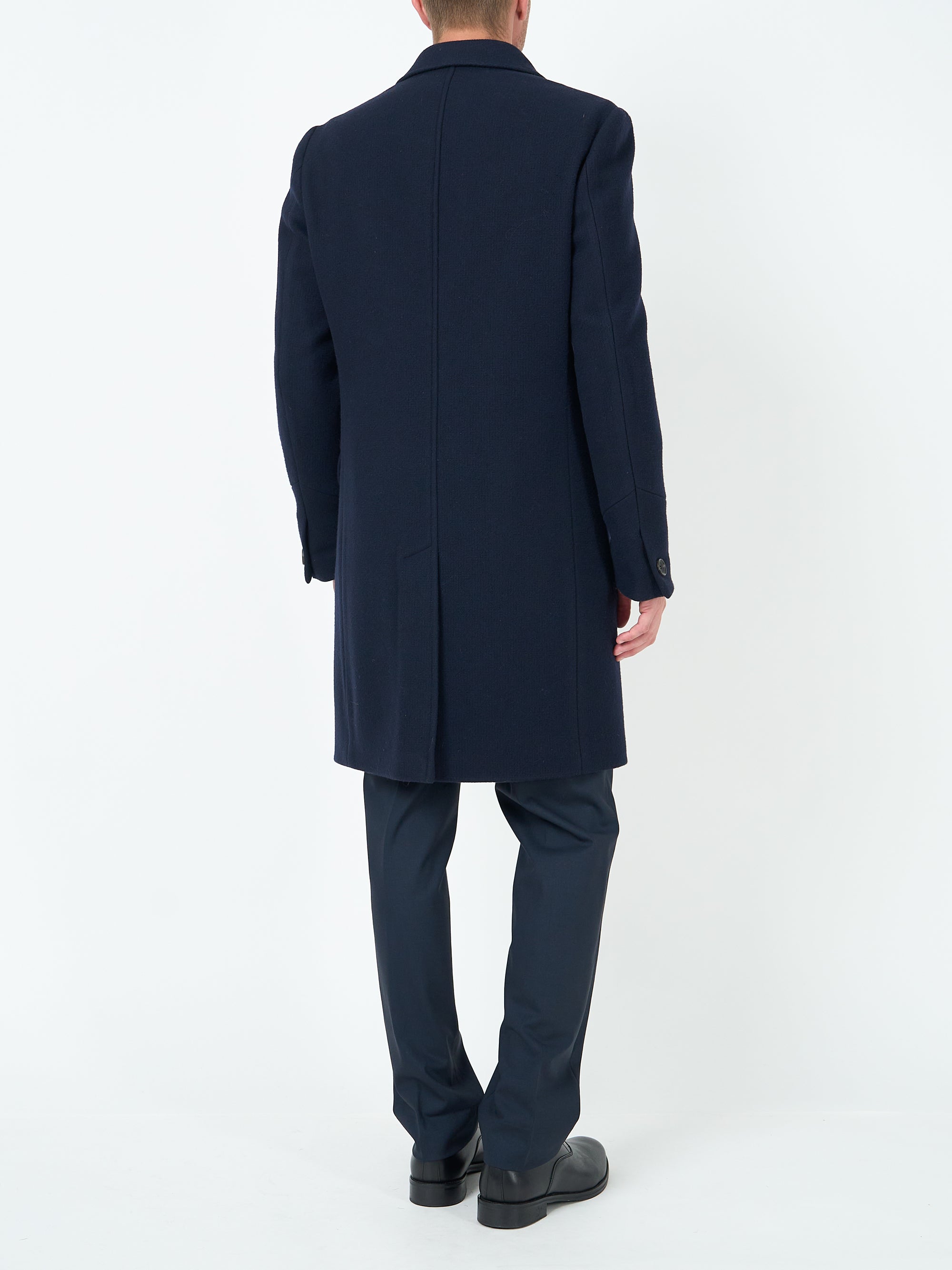 Midnight Melford Wool Cawston Overcoat