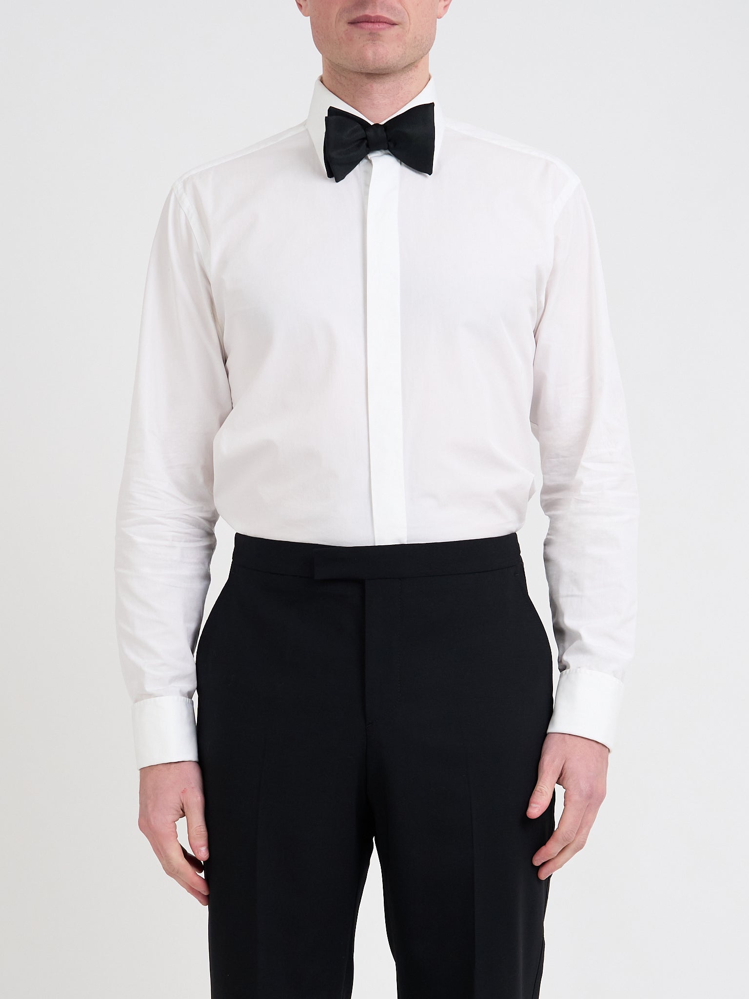 White Poplin Cotton Gatsby Shirt