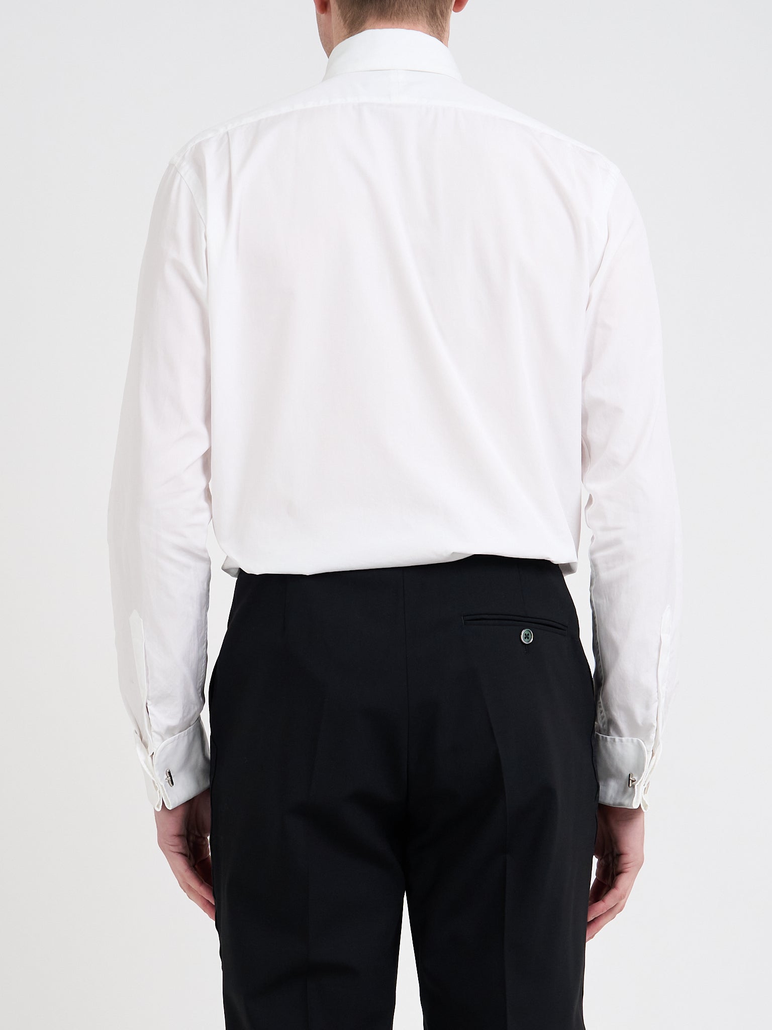 White Poplin Cotton Gatsby Shirt