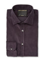 Aubergine Mersey Cord Burlington Shirt