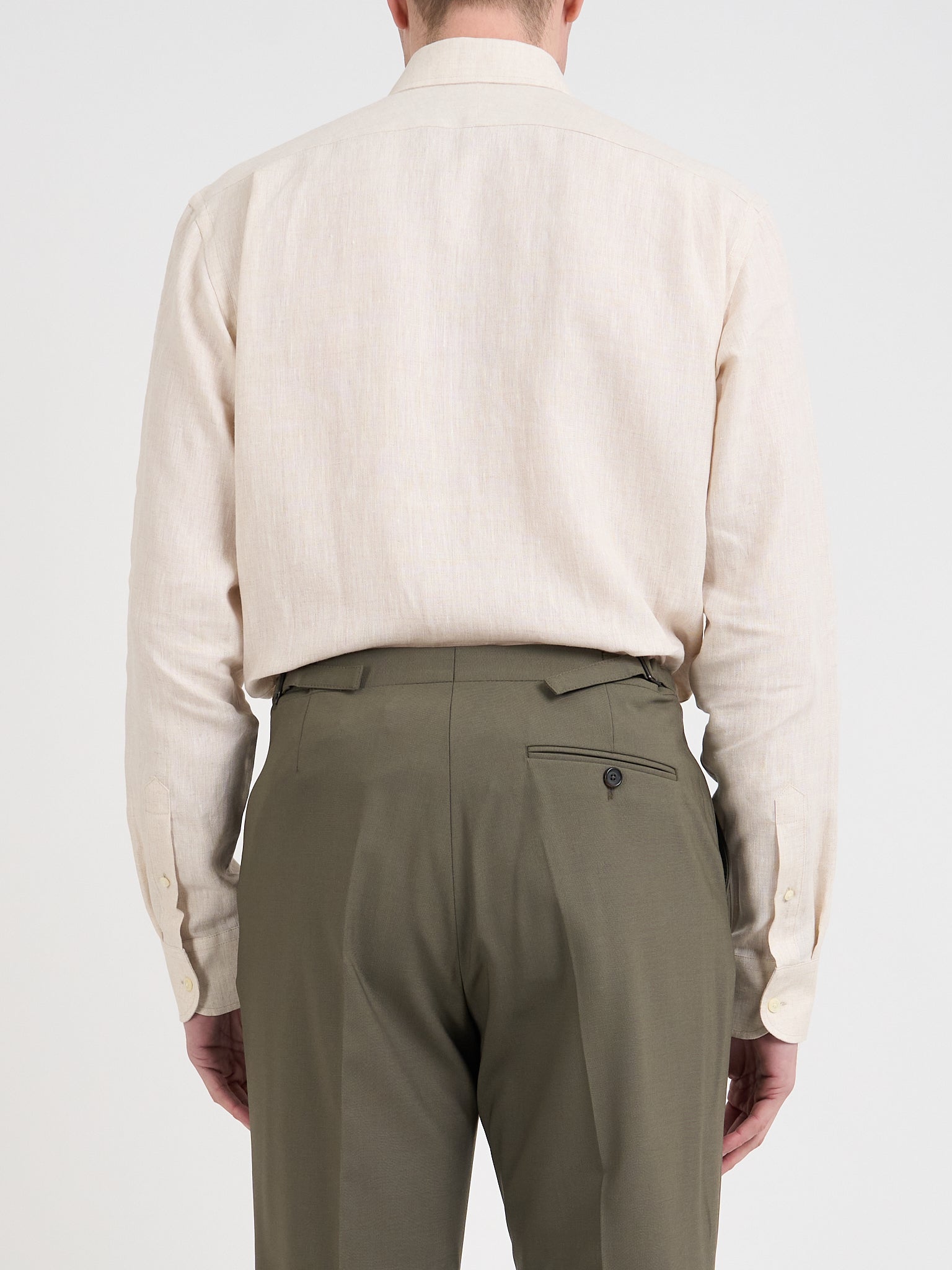 Stone Bridford Linen Cutaway Collar Shirt