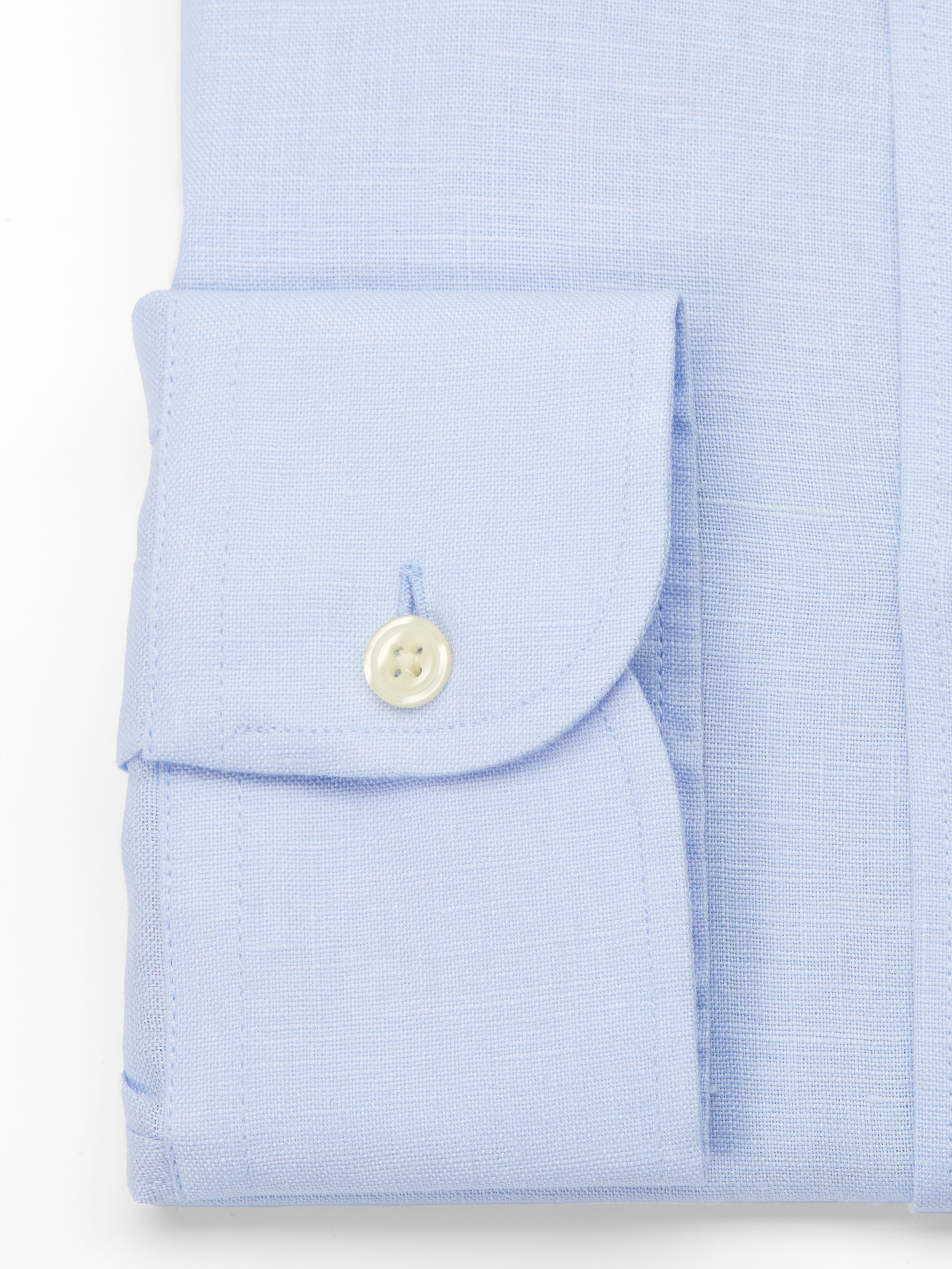 Sky Blue Bridford Linen Cutaway Collar Shirt