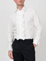 White Poplin Cotton Large Frill Shirt