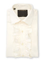 Ivory Poplin Large Single Frill Shirt