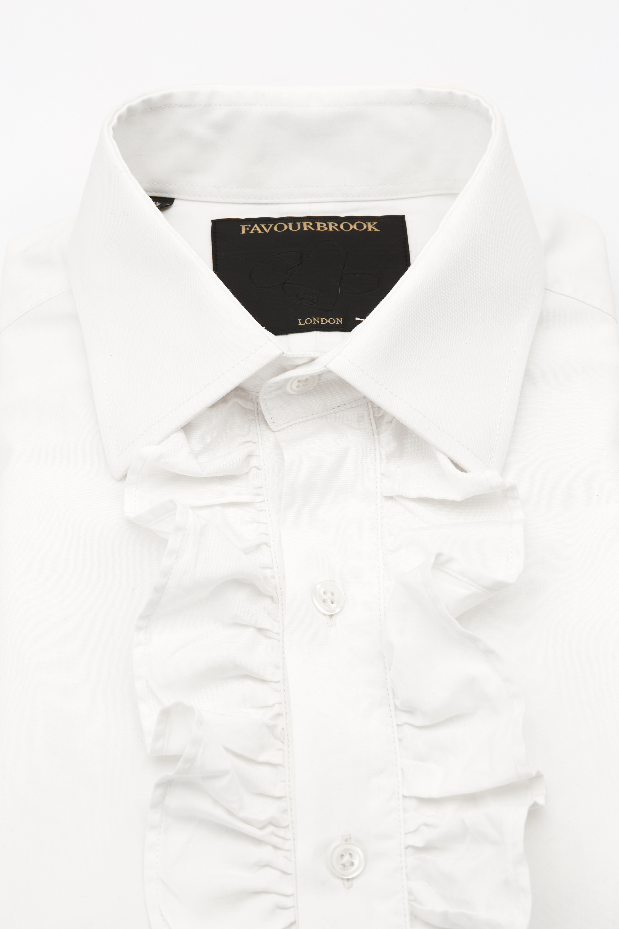 Ivory Poplin Cotton Large Frill Shirt – Favourbrook Ivory Poplin Cotton Large Frill Shirt – Favourbrook