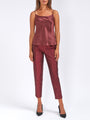 Camisole Bias Top New Claret Silk Crepe Satin