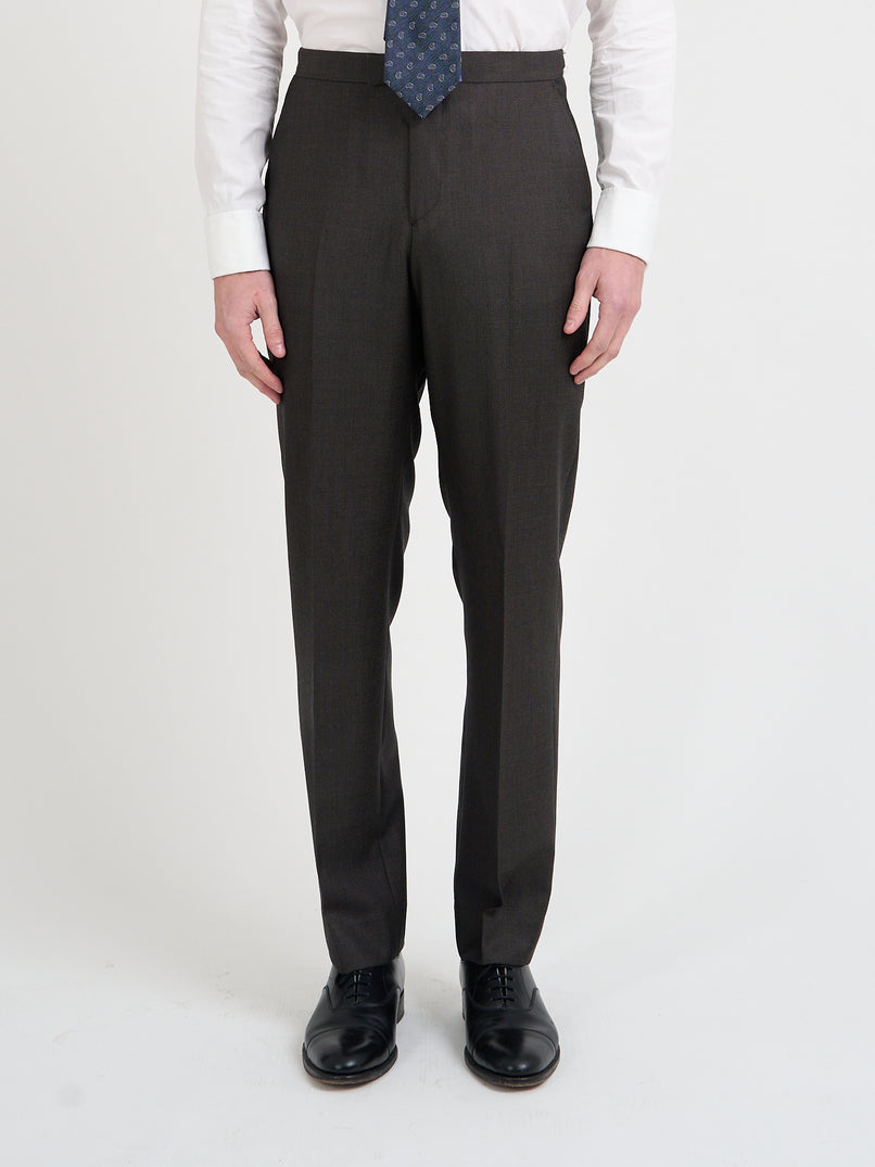 Brown Dartmouth Wool Dress Trouser