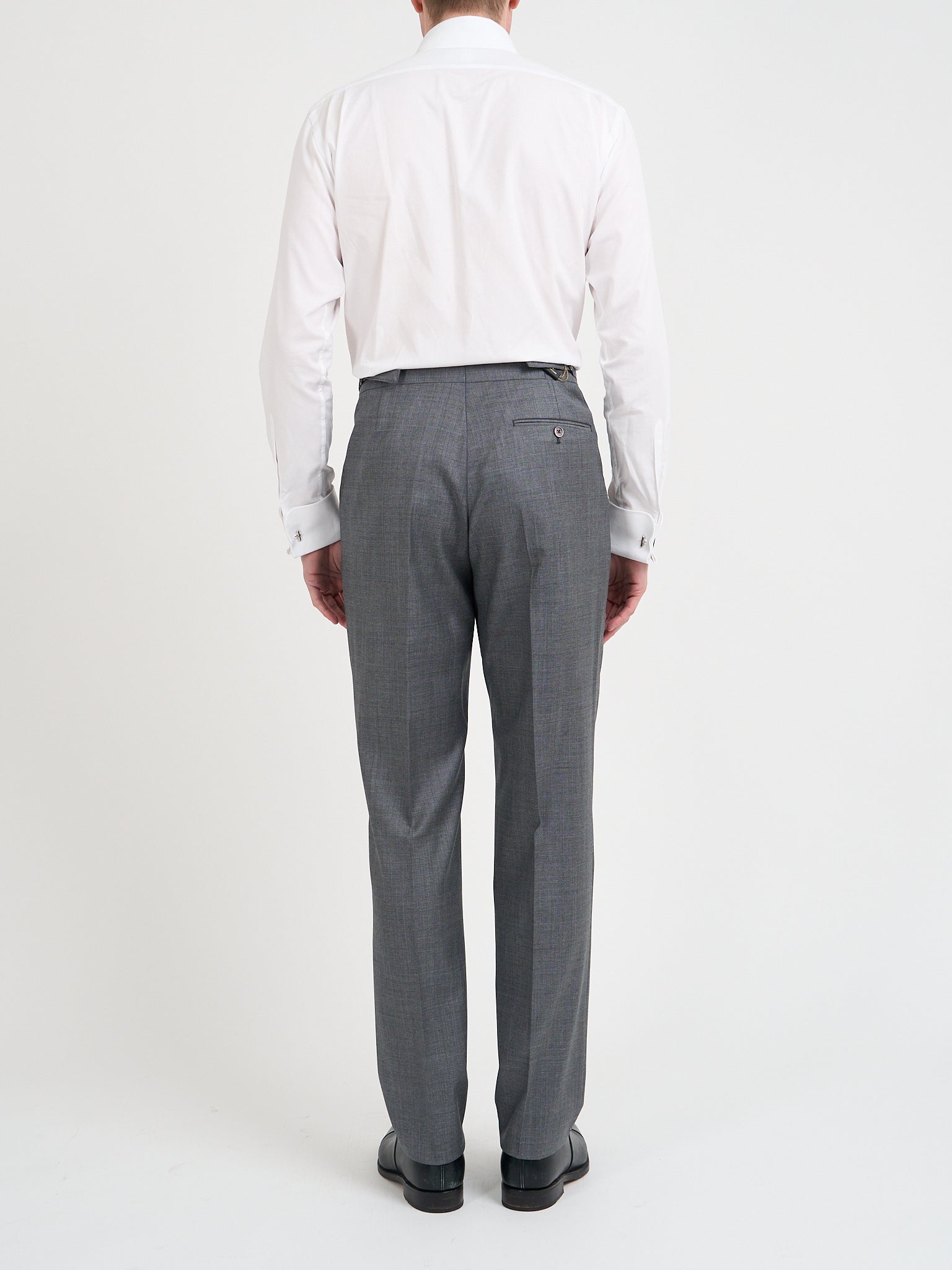 Light Grey Furlong High Waisted Flat Front Trouser