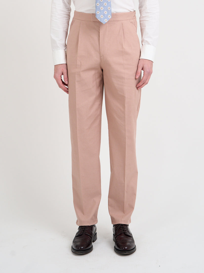 Pink Camberley Linen Cooper Trouser