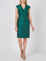 Florence Dress EverGreen Plain Silk Douppion