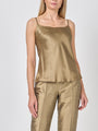 Camisole Bias Top Hay Gold Silk Crepe Satin