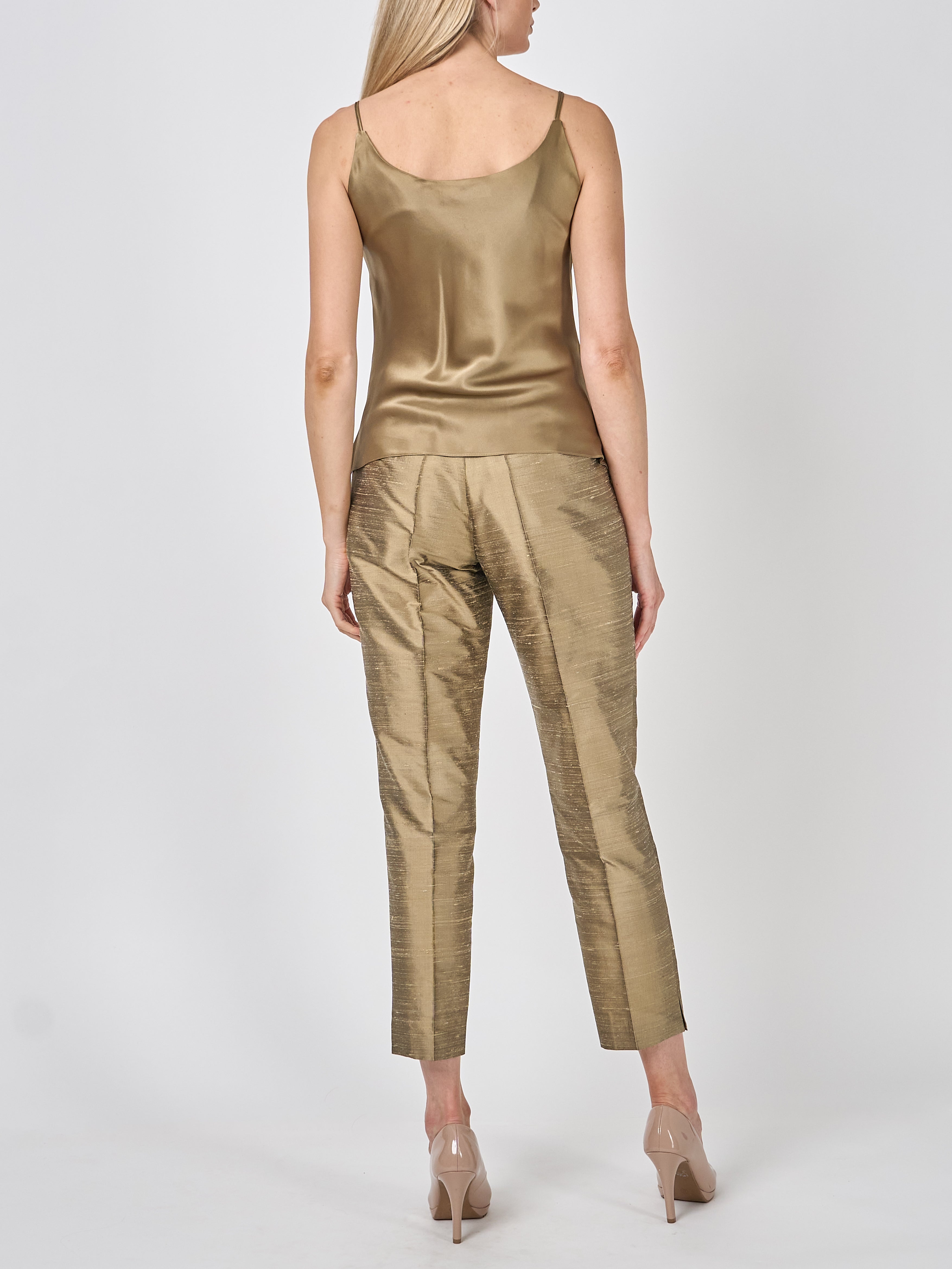 gold satin camisole