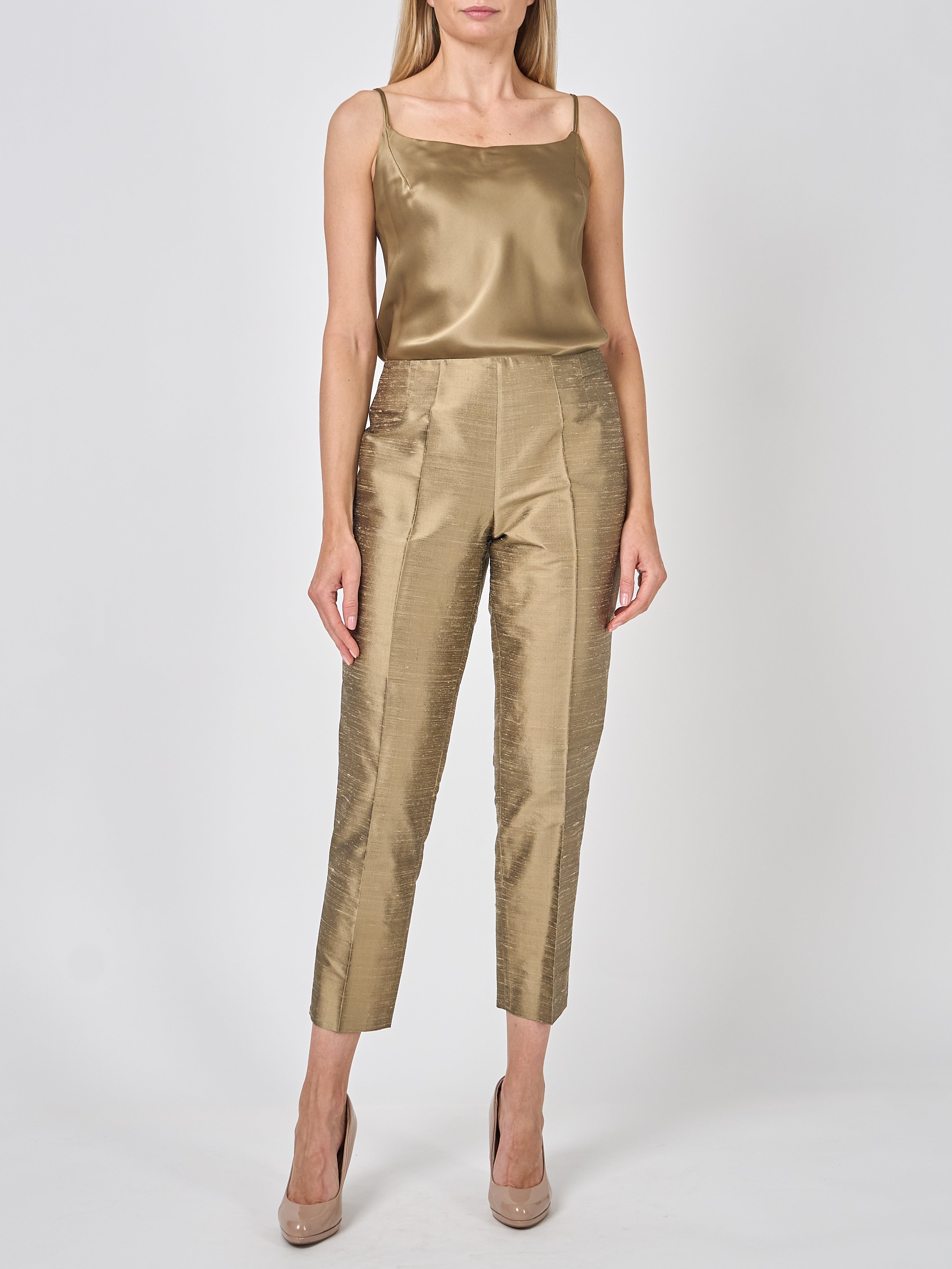 Gold trousers hotsell