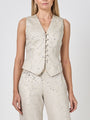 Waistcoat Single-Breasted Oyster Mini Sequins