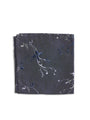 Graphite Peas Blossom Silk Pocket Square