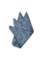 Light Blue Osterley Bees Silk Pocket Square