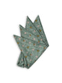 Green Osterley Bees Silk Pocket Square