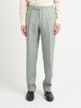 Sage Green Hembridge Linen Cooper Trouser