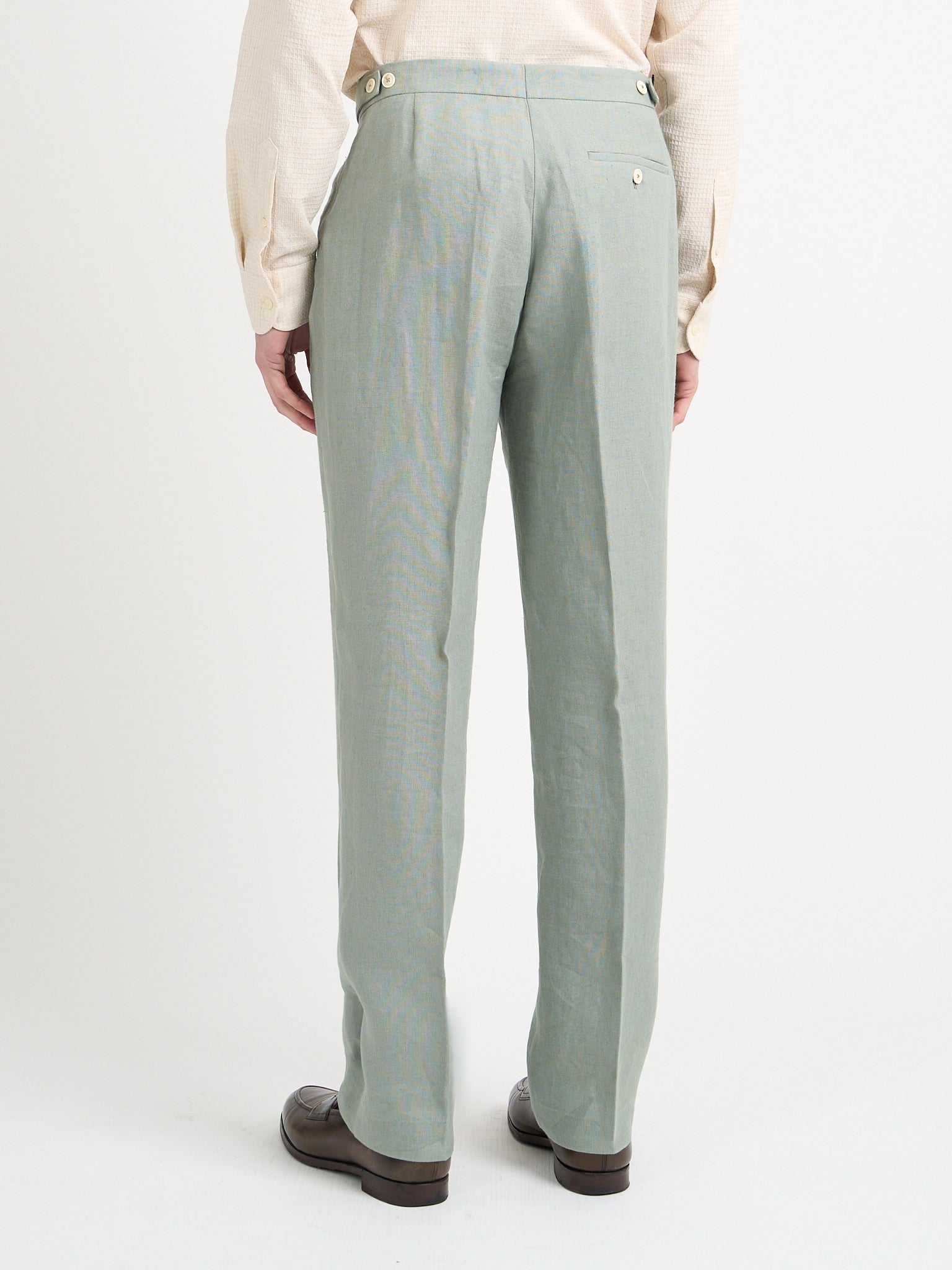 Sage Green Hembridge Linen Cooper Trouser