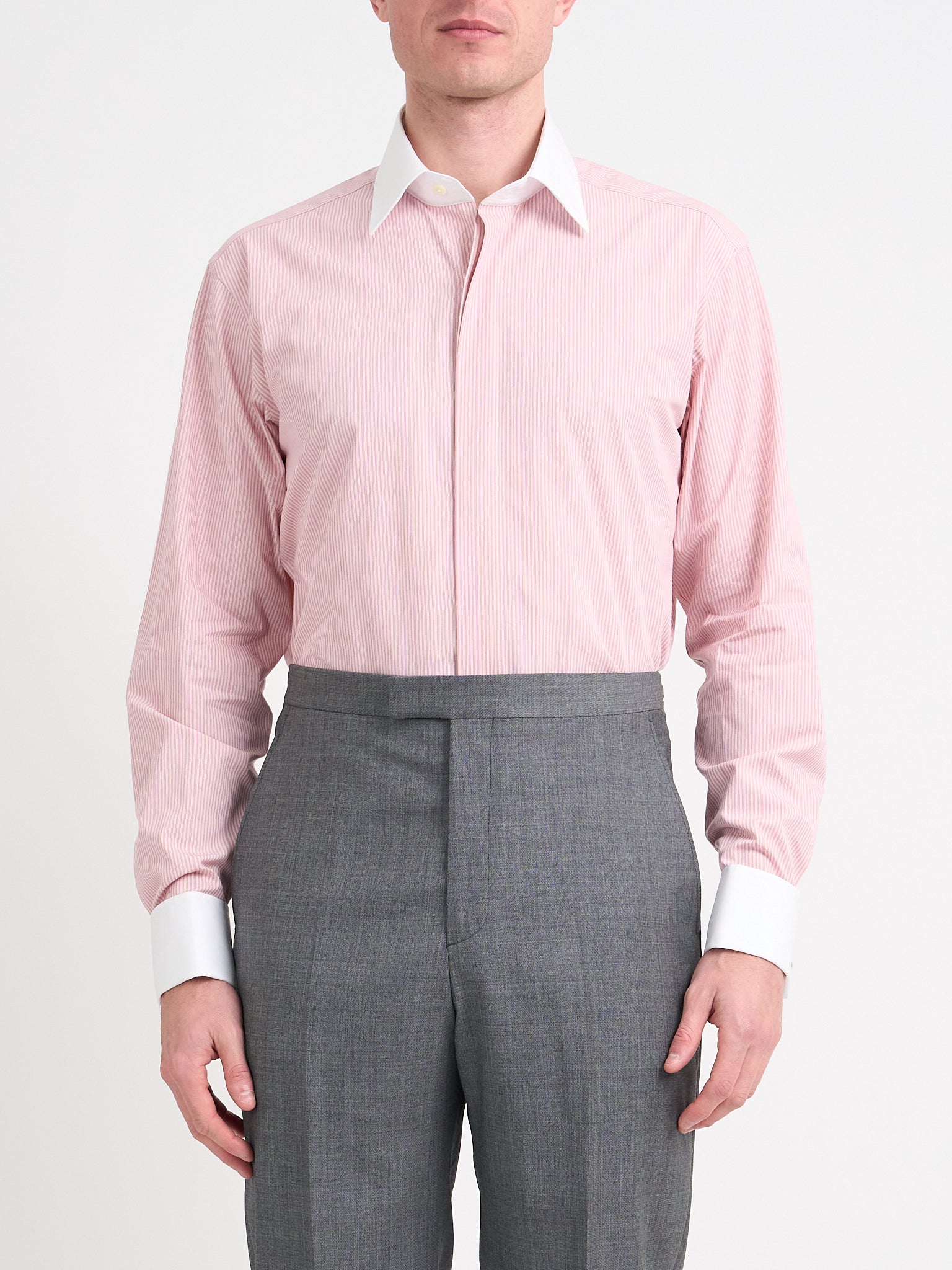 Pink Stripe/White Henton Cotton Gatsby Shirt