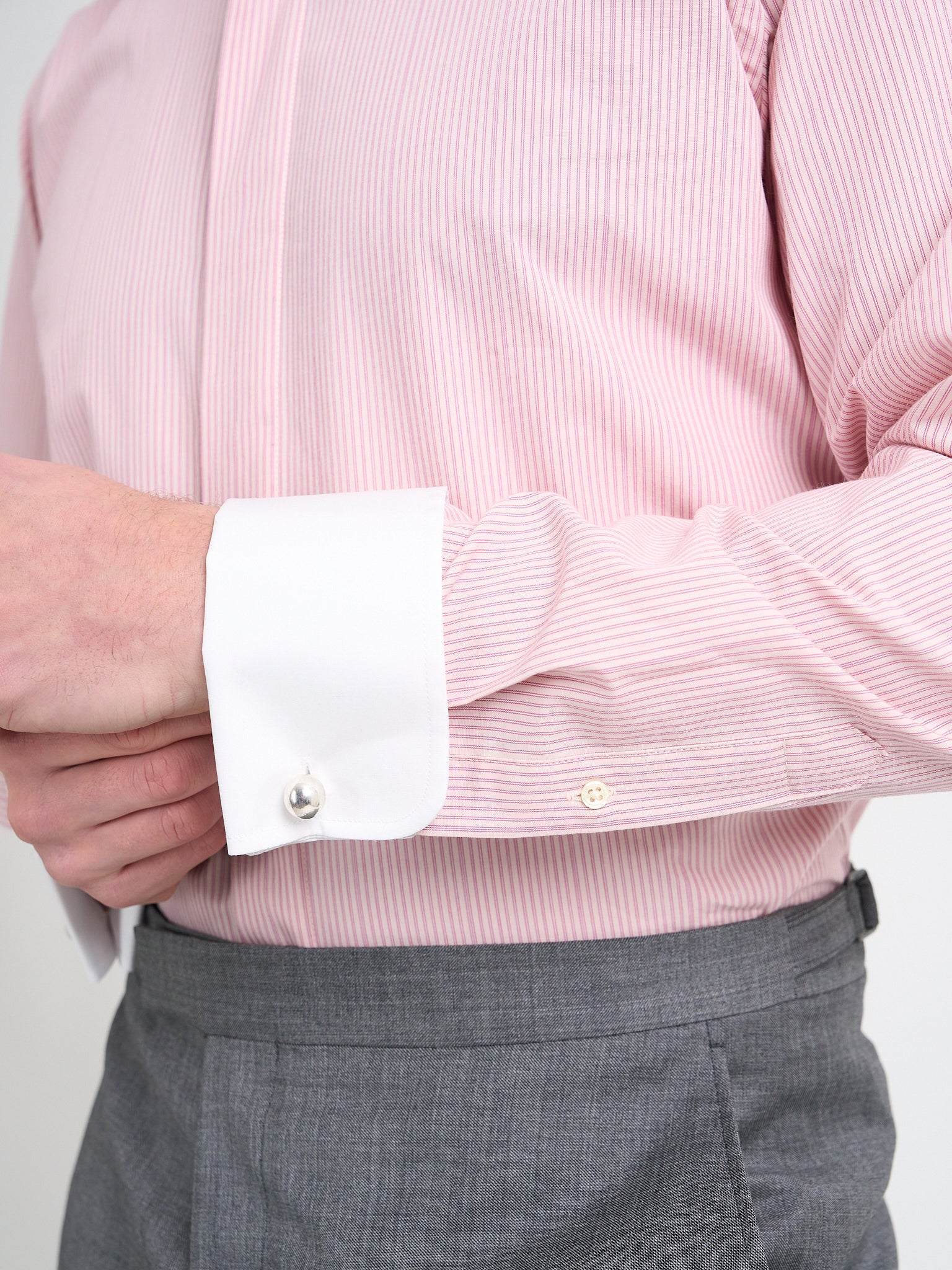 Pink Stripe/White Henton Cotton Gatsby Shirt