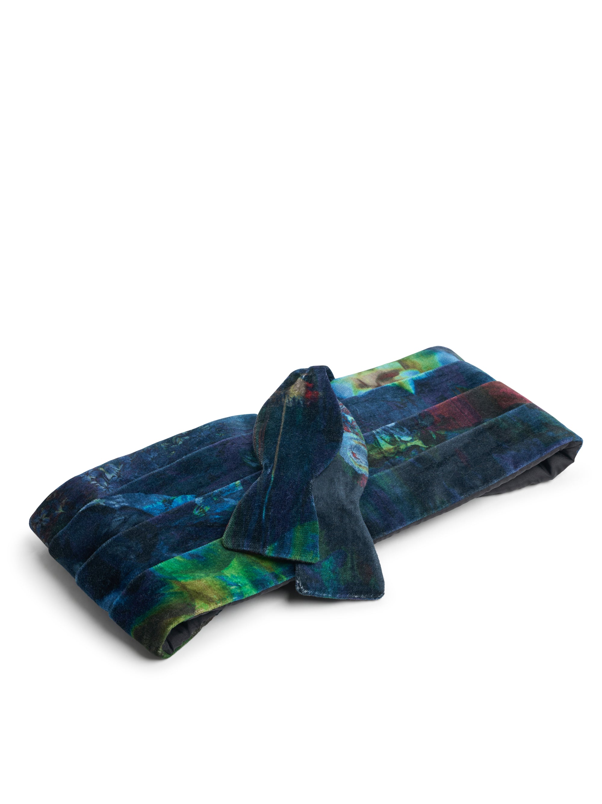 Midnight Idris Floral Cotton Pleated Cummerbund &amp; Bow Tie Set