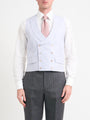 Sky Blue Culcross Linen Double Breasted Waistcoat