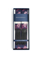 Pink Bourgainville Black Leather Silk Braces