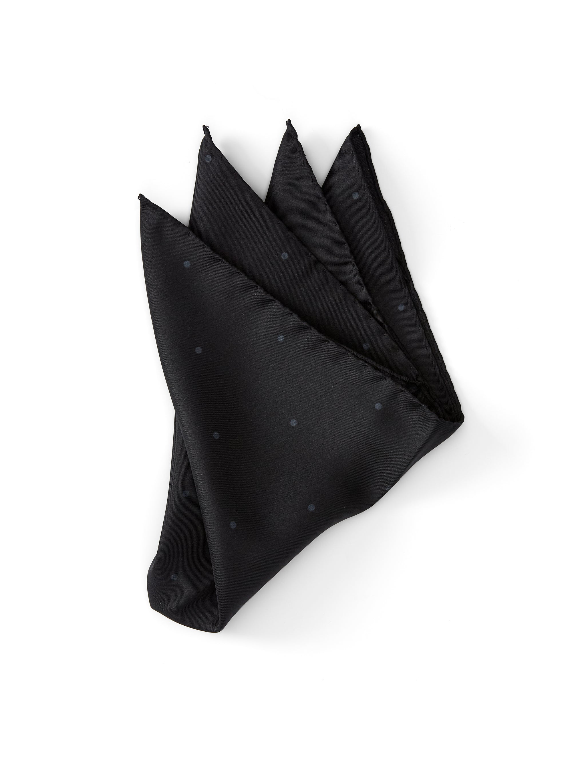 Black Spot Silk Pocket Square