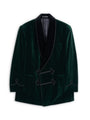 Racing Green Velvet Double Breasted Smoking Jacket