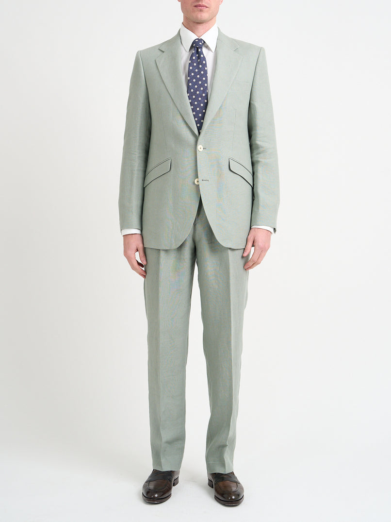 Sage Green Hembridge Linen Unlined Cooper Jacket