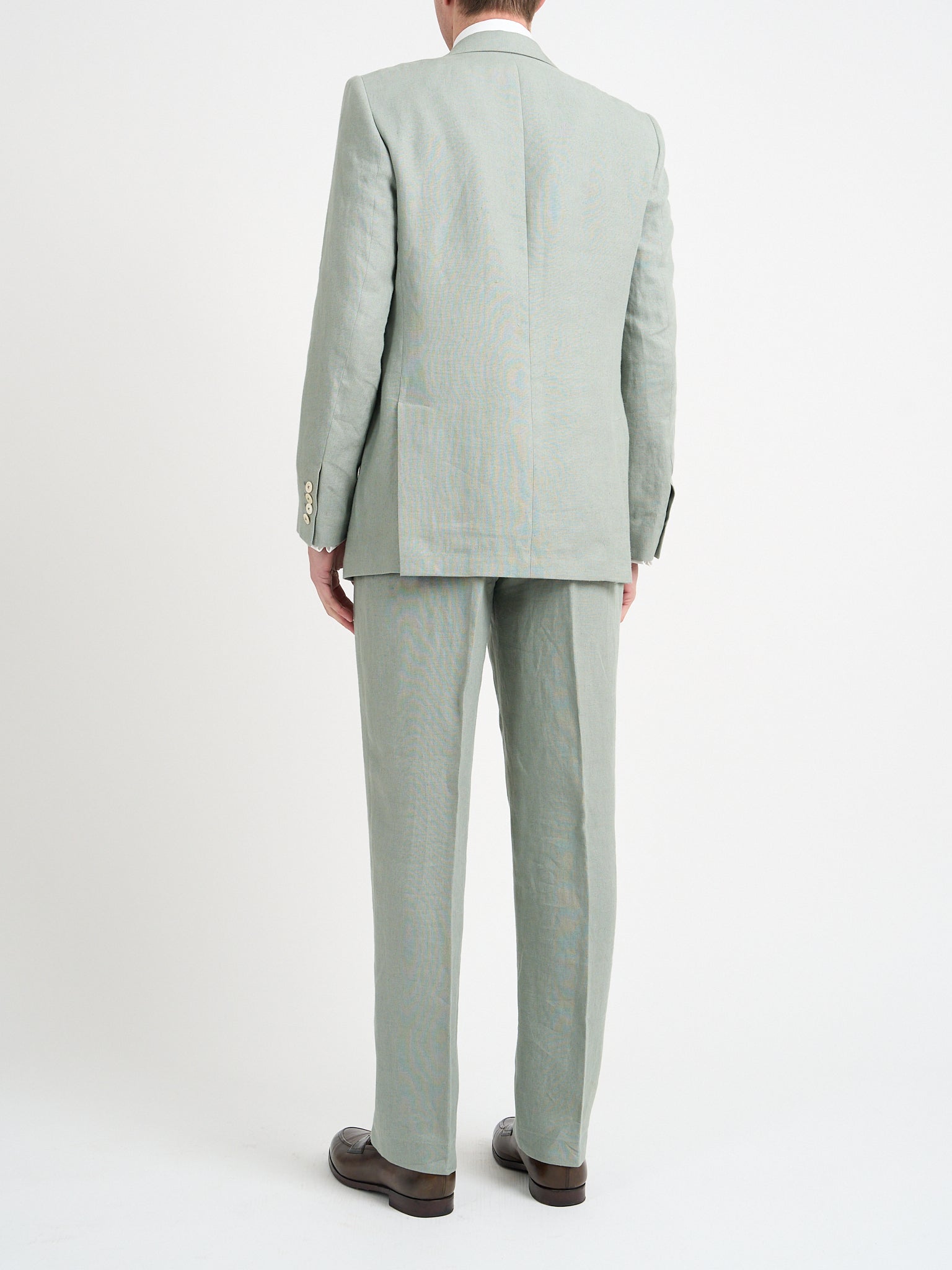 Sage Green Hembridge Linen Unlined Cooper Jacket