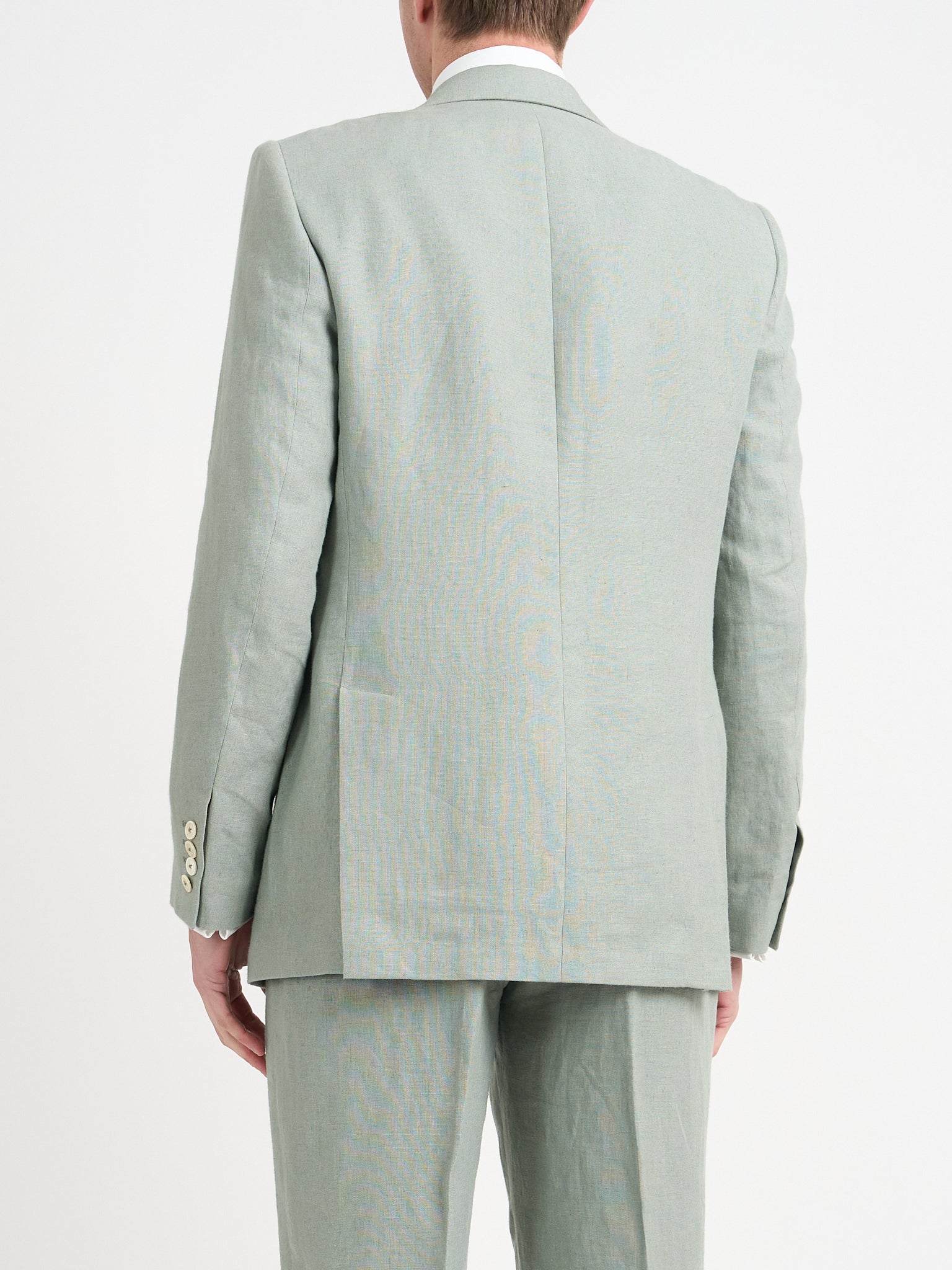 Sage Green Hembridge Linen Unlined Cooper Jacket