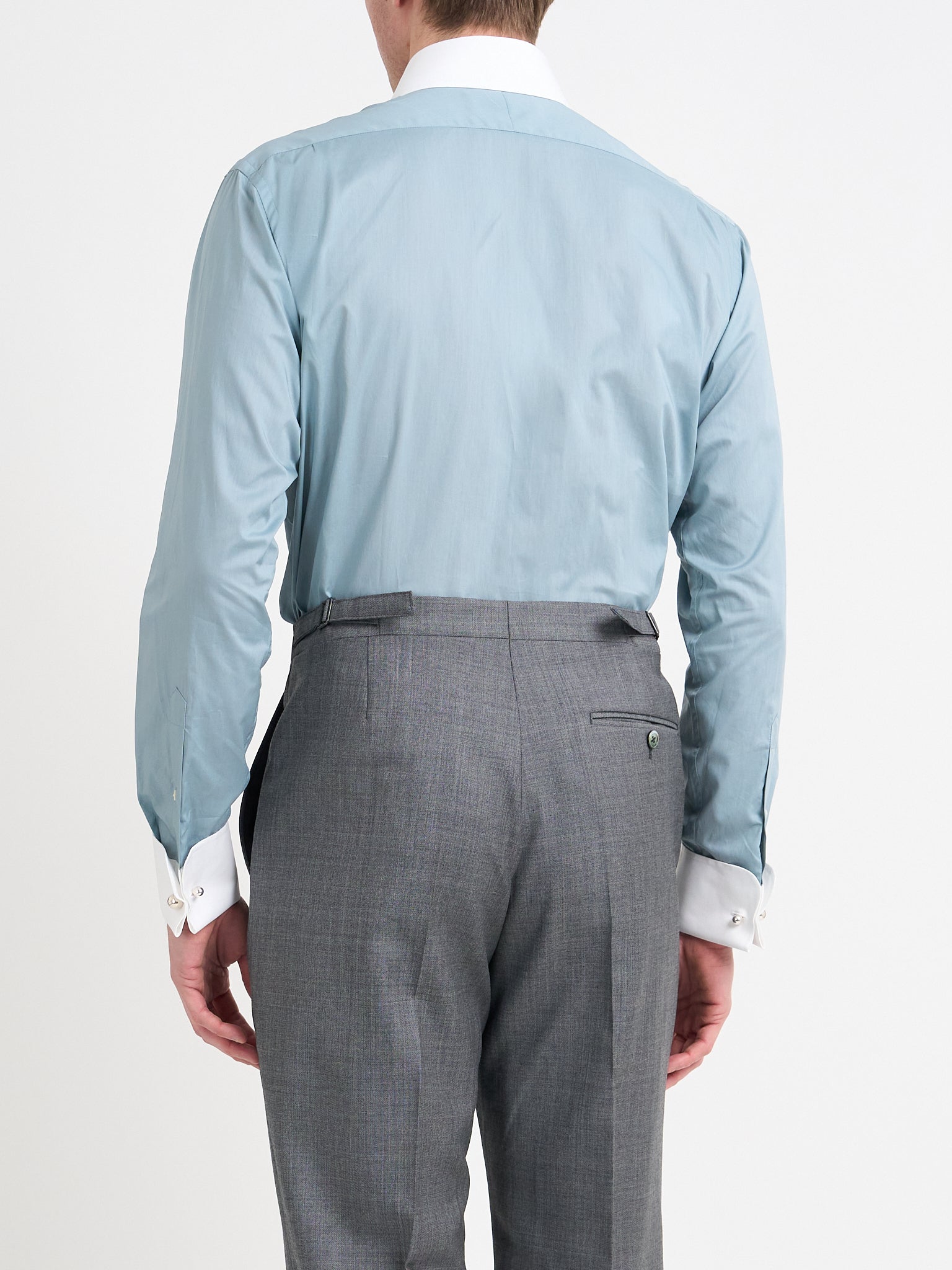 Duck Egg/White Stanfield Cotton Gatsby Shirt