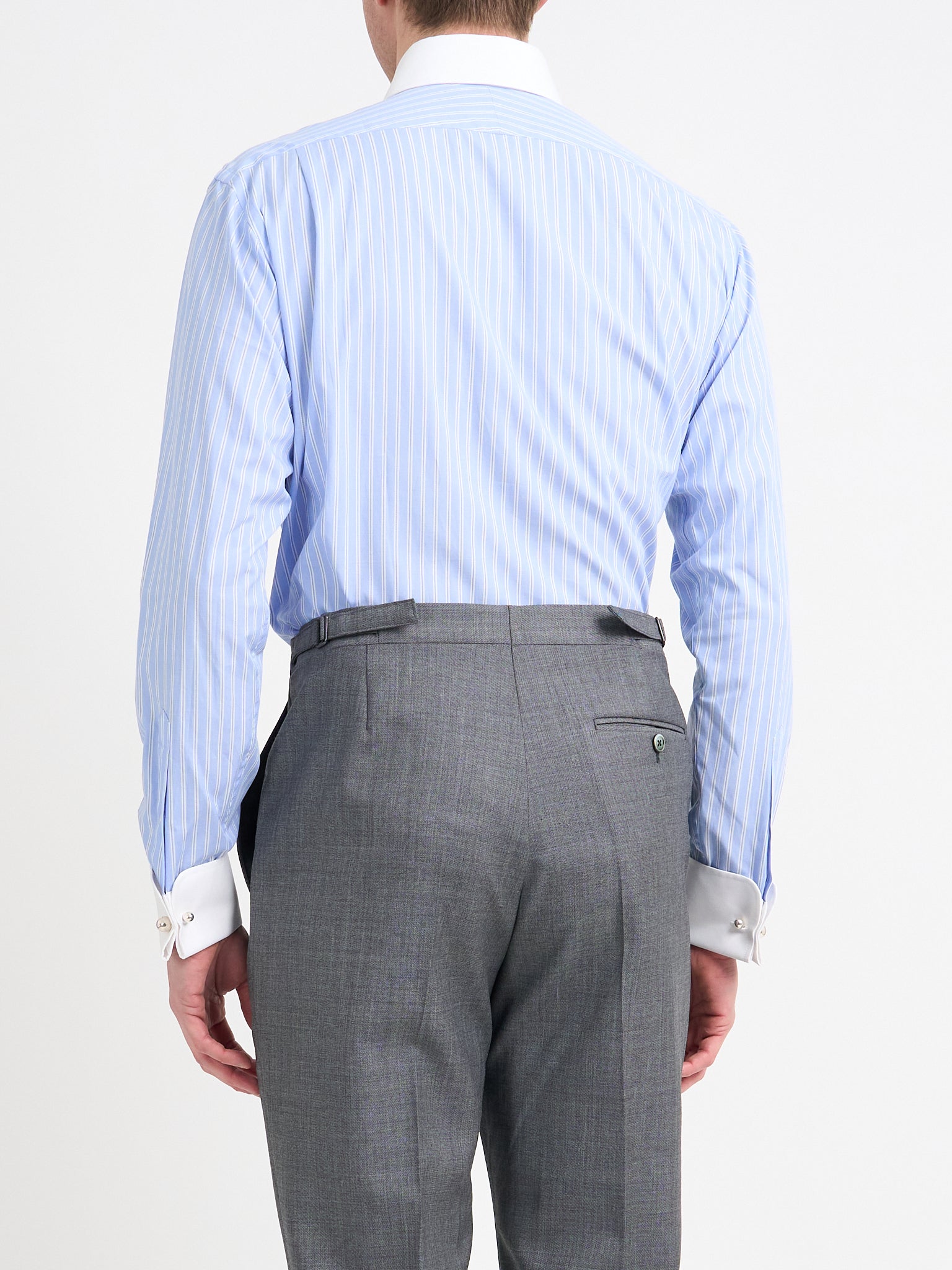 Blue Stripe/White Steed Cotton Gatsby Shirt