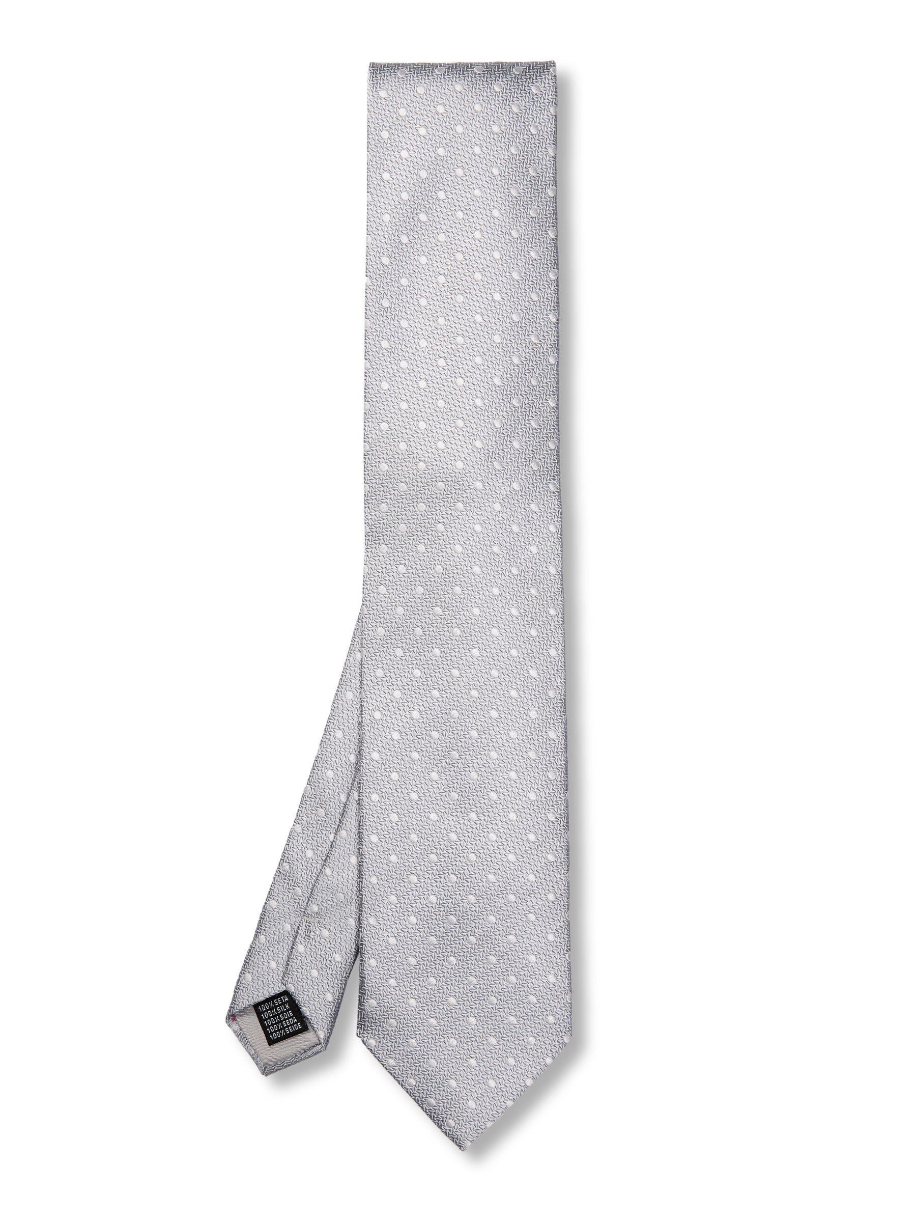 Silver Pickwick Silk Tie