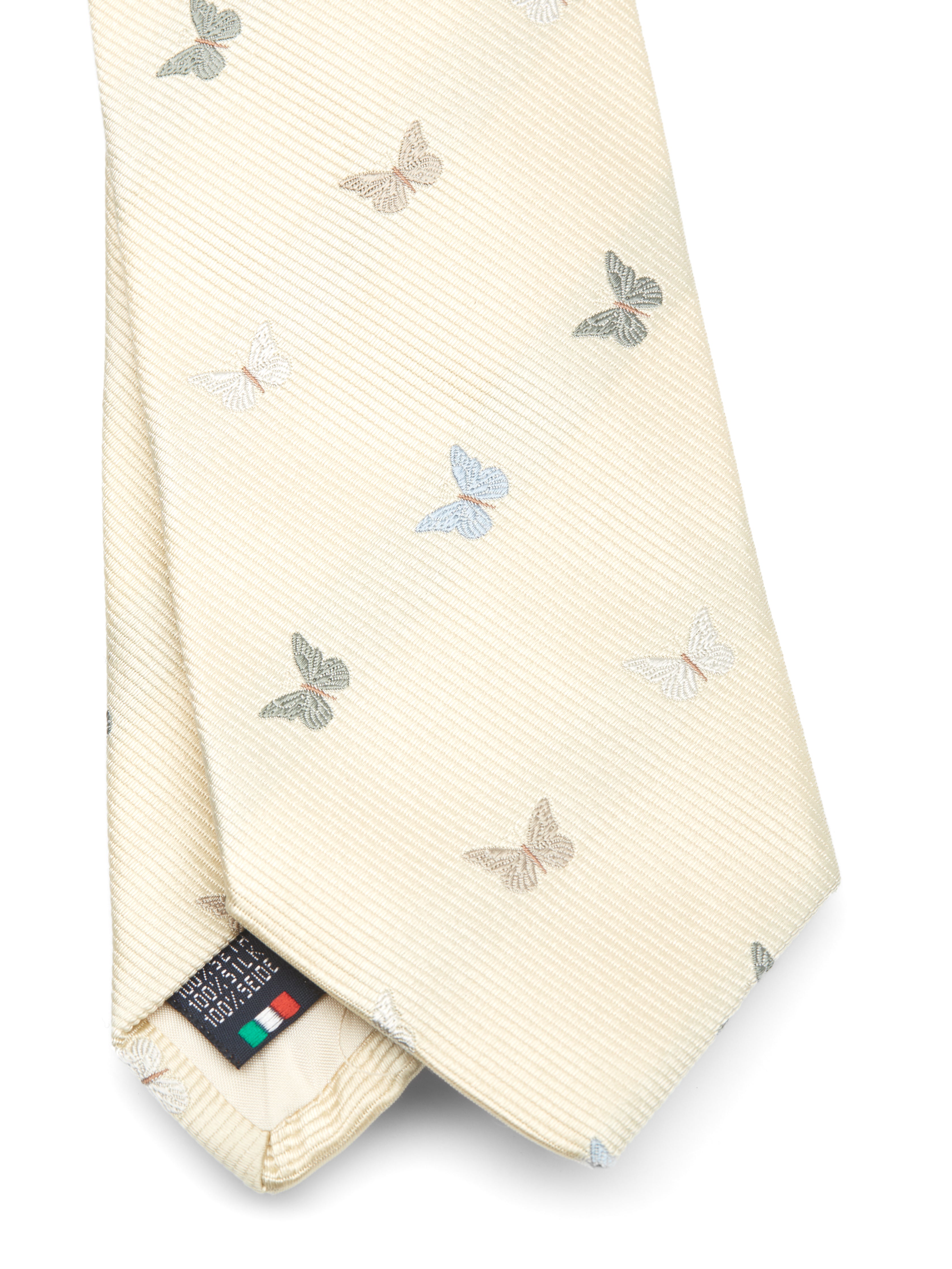 Cream Butterfly Silk Tie