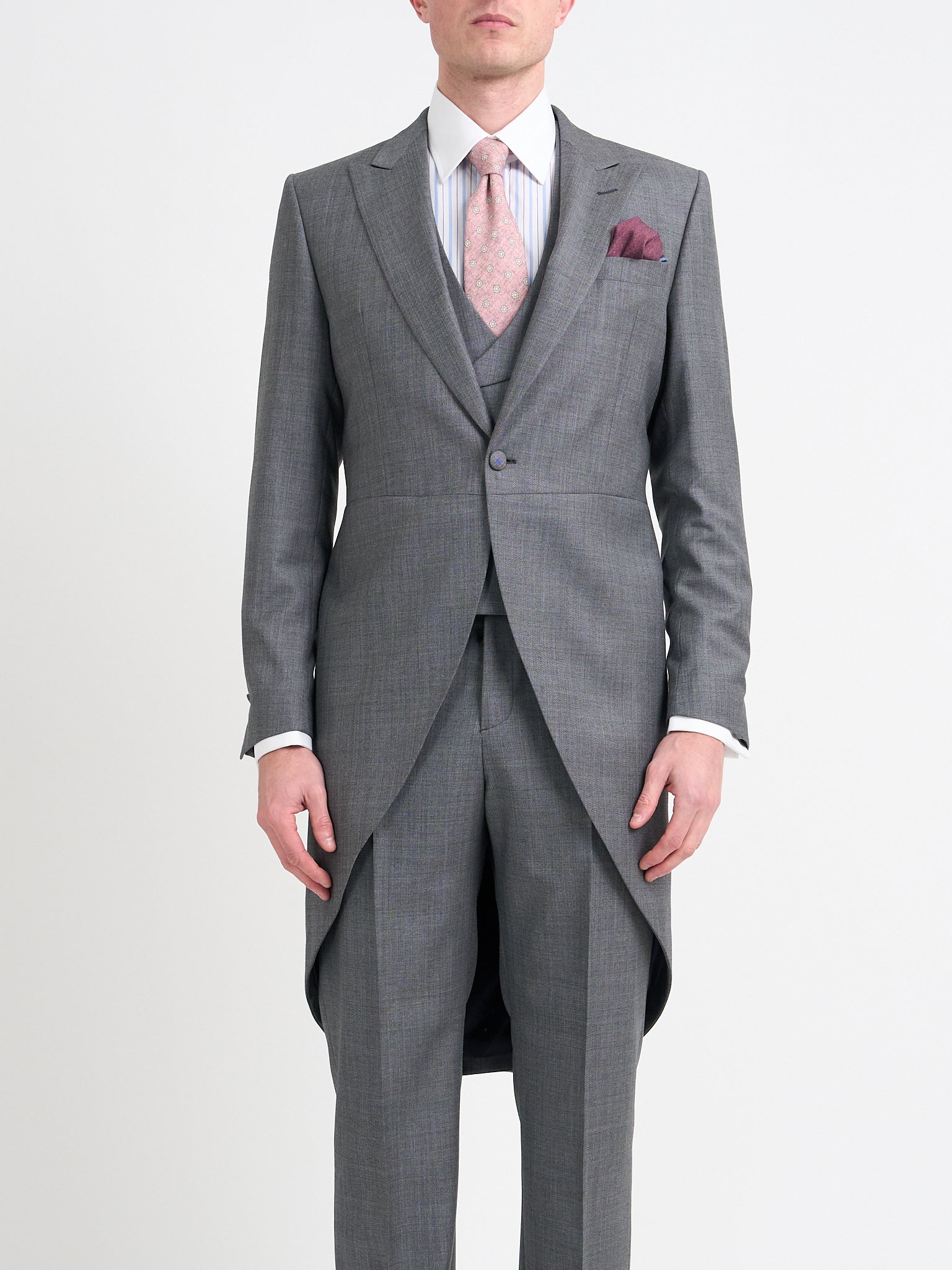 Light Grey Furlong Wool Morning Coat