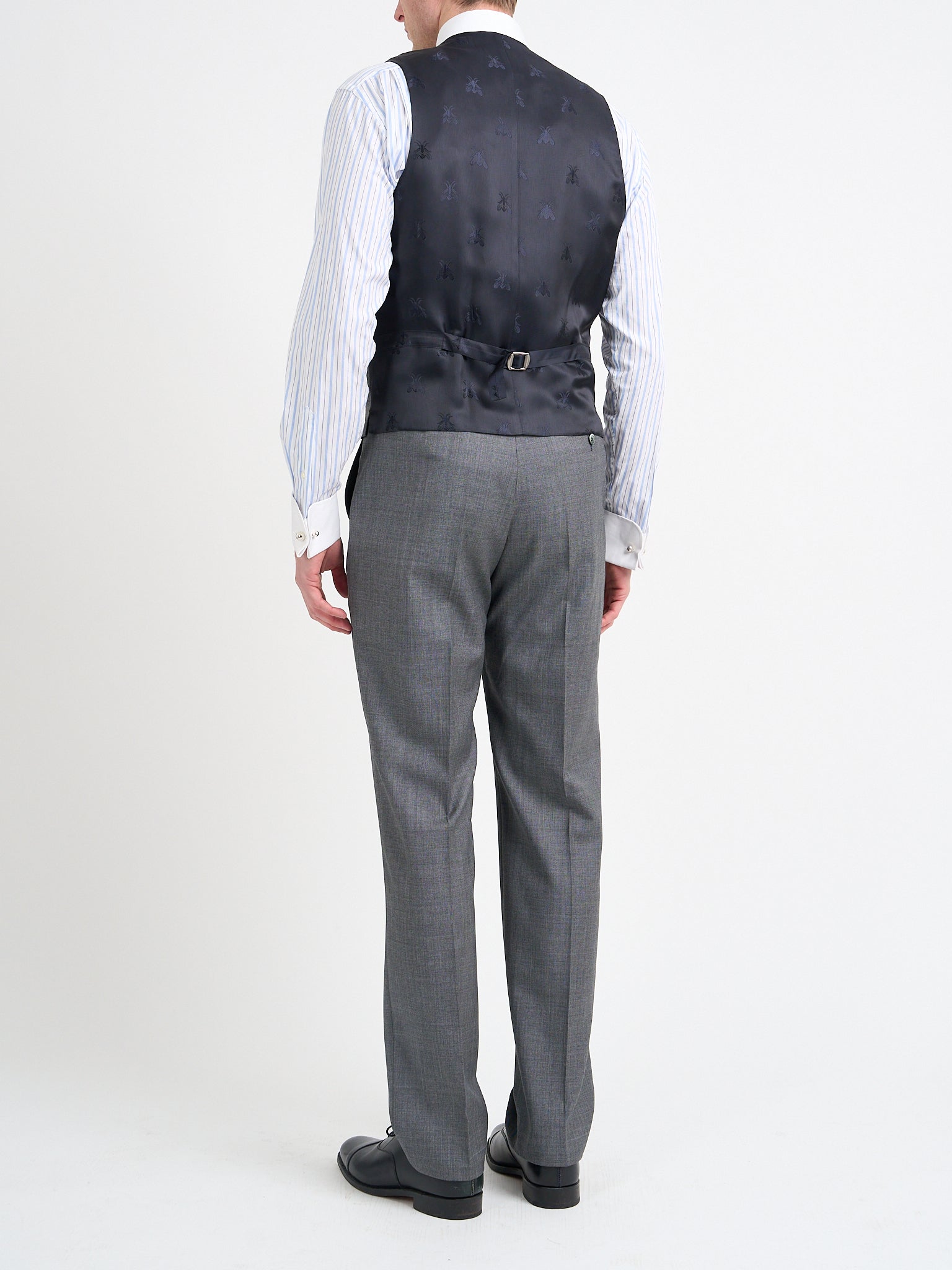 Light Grey Furlong Wool Double Breasted Waistcoat